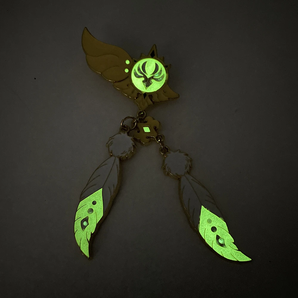 Game Genshin Impact Barbatos Venti Badge брошка мультфильм Металлическая Булавка для косплея брошь