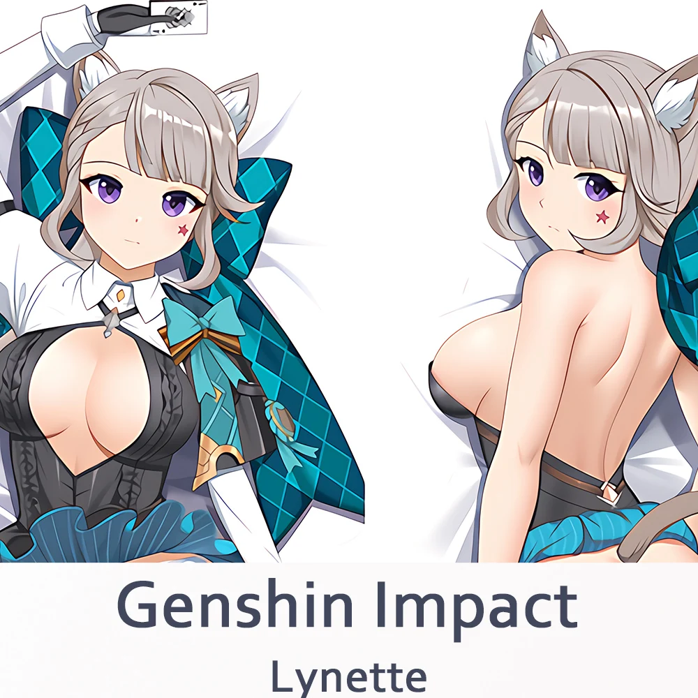 

Genshin Impact Lynette Dakimakura, подушка для обнимания тела, Детская наволочка из искусственного аниме, рождественские подарки