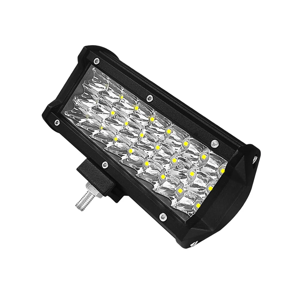 

3 Rows Automotive Light Bulbs 6000K Combo Beam Headlights Size 1 7 Inch 72W Work Car Led bar