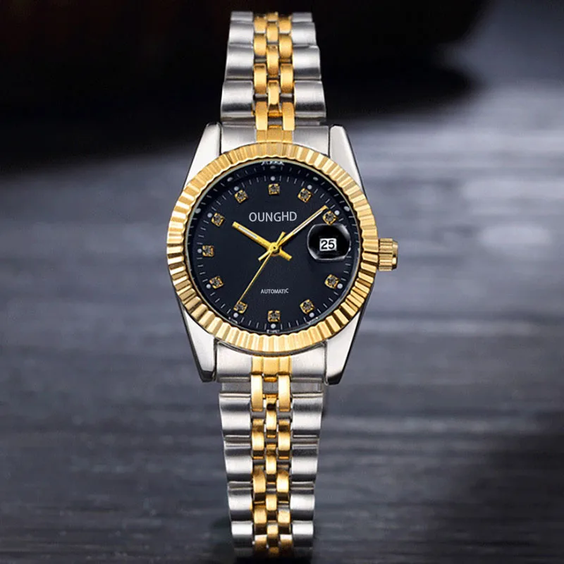 Luxury brand 2023 new 31MM automatic Miyota 6t51 movement gold dial 904L stainless steel strap casual women's watch