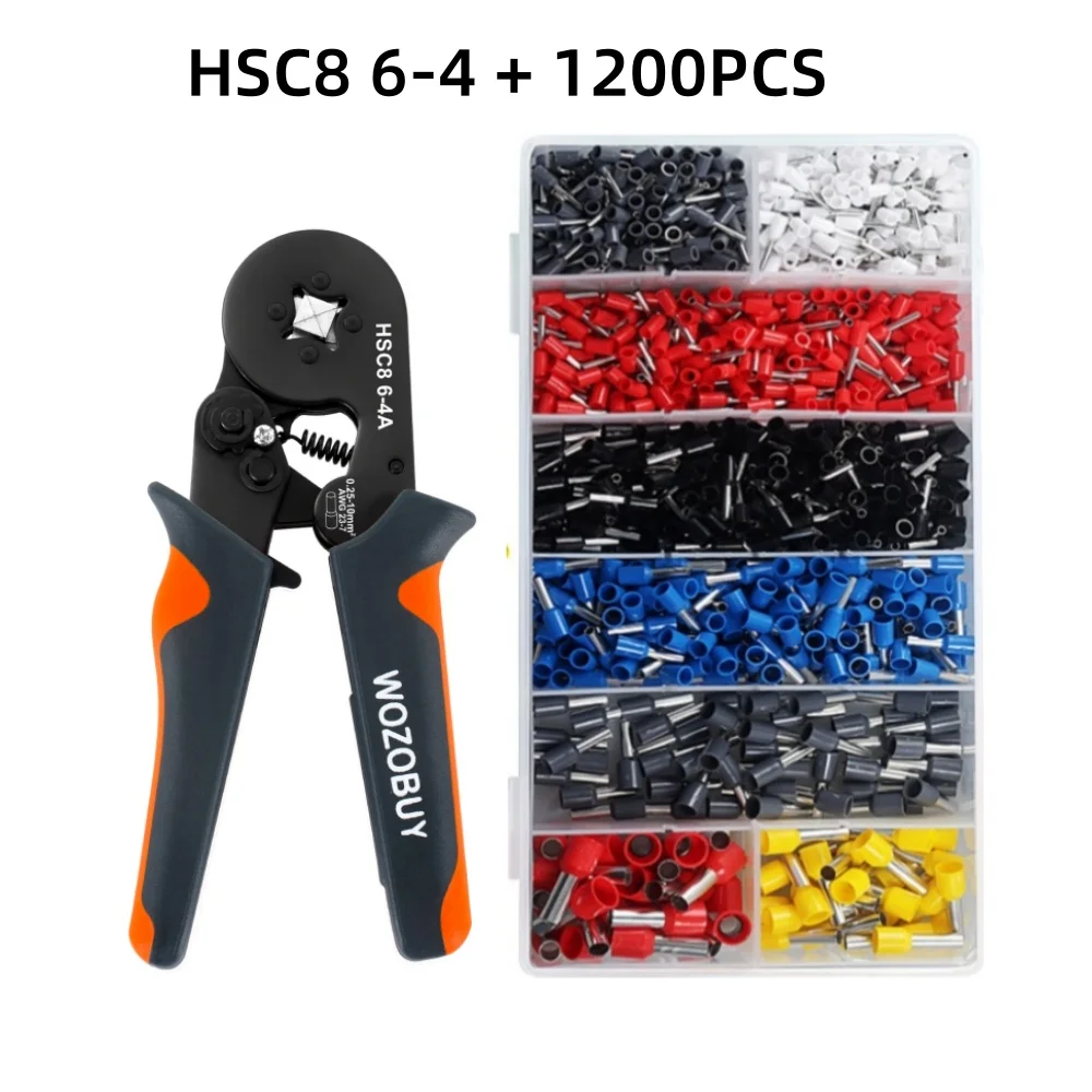 

WOZOBUY Набор Инструментов Для Обжима Кабеля С Четырехсторонними Саморегулирующимися Плоскогубцами Из Углеродистой Стали