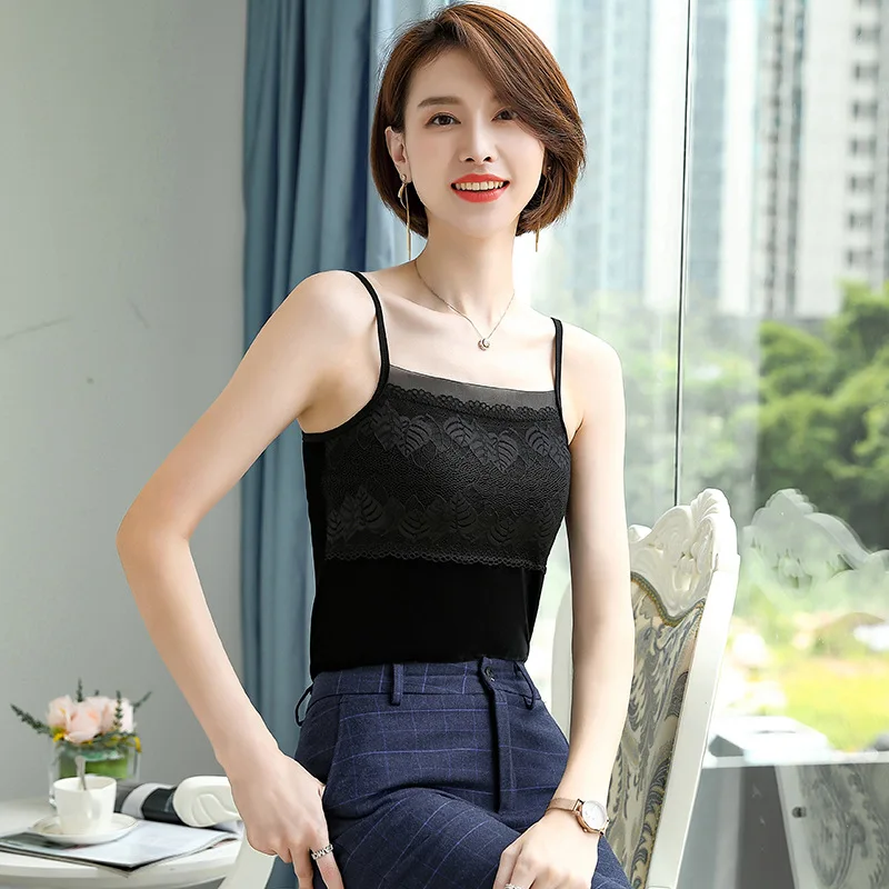 

New Korean Lace Condole Belt Bottoming Shirt Temperament V-neck Coat Camisole Ladies Summer Wear Women Tank Top