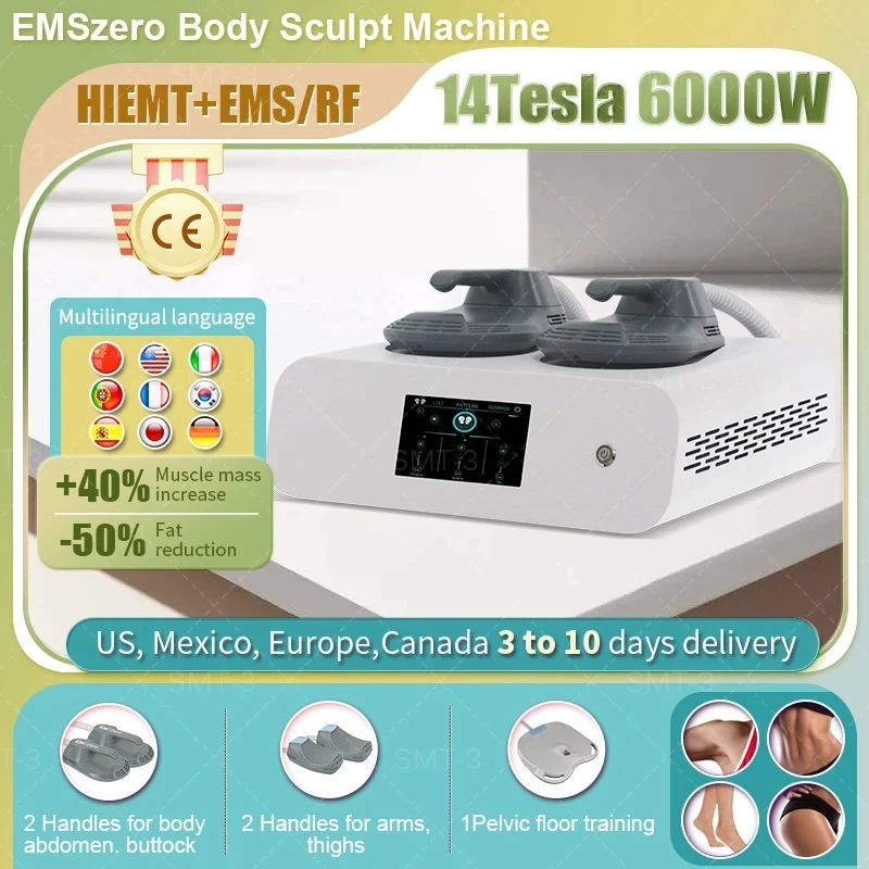 

EMSzero DLS-EMSLIM, 6000 Вт, устройство для похудения, мышечной стимуляции, удаления жира, тела, устройство для похудения, устройство для сжигания жира NEO с RF