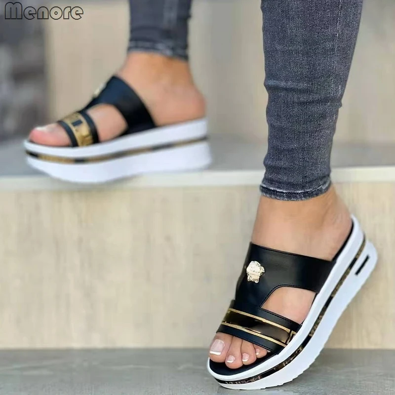 

Women Sandals Platform Wedges Slippers Female Shoes Fashion Heeled Shoes Casual Summer Slides Slippers Women Flip-Flops New 2022