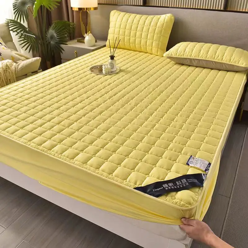

Thicken Quilted Mattress Cover & Grippers - Protect Your Mattress Bed Fitted Sheet Bed Cover Mattress Protector Cover Queen King