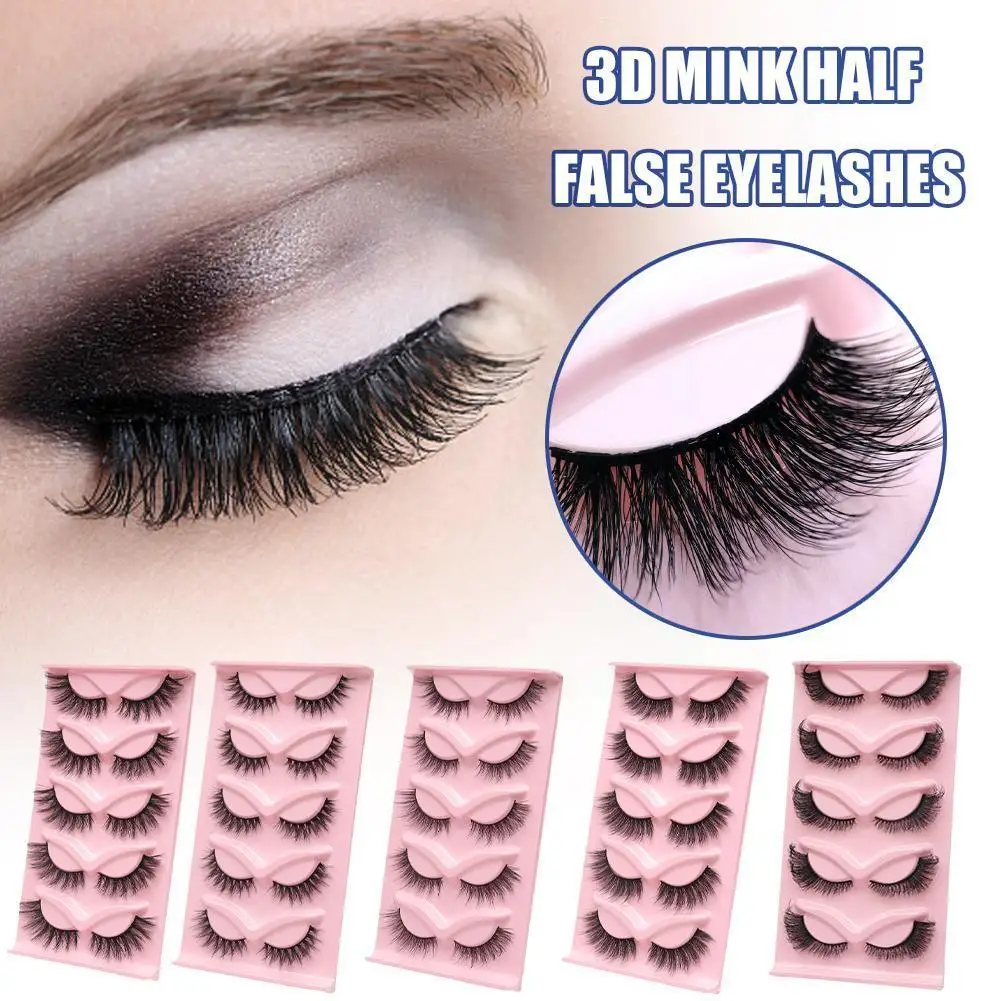 

New Cat-Eye 3D Mink Eyelashes Curled Winged Natural End Eye False Realistic Eyelashes Messy Thick Soft Eyelashes Elongated S7Z0