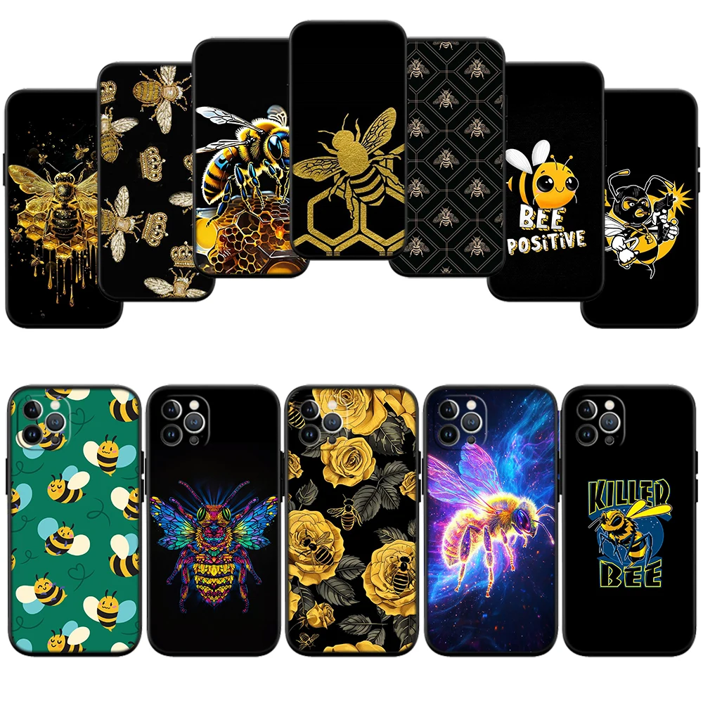 Фото Новый высококачественный чехол для телефона IO6 Art Bees Cartoon для iPhone SE XS XR 17 16E 12 11 Pro Max Mini Air №3