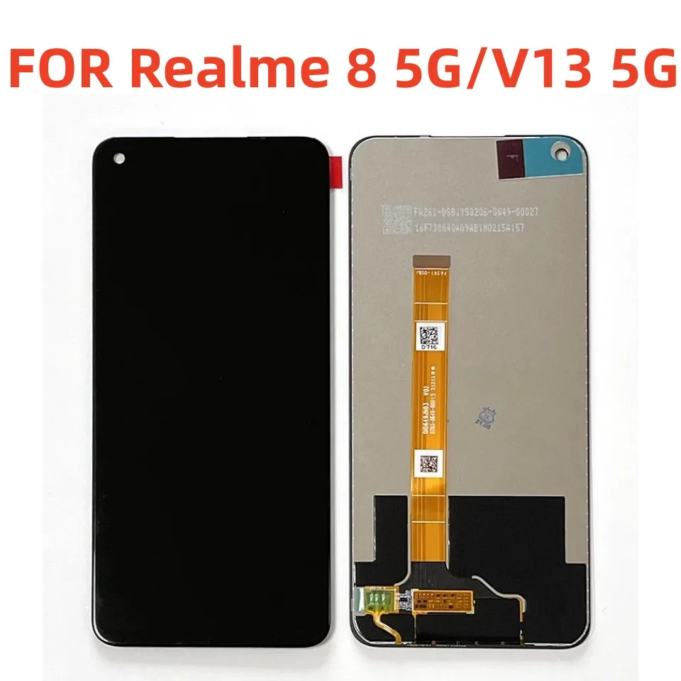 

6.5" Tested For OPPO Realme 8 5G RMX3241 LCD Display Touch Screen Digitizer For Realme V13 5G LCD Screen With Frame Assembly