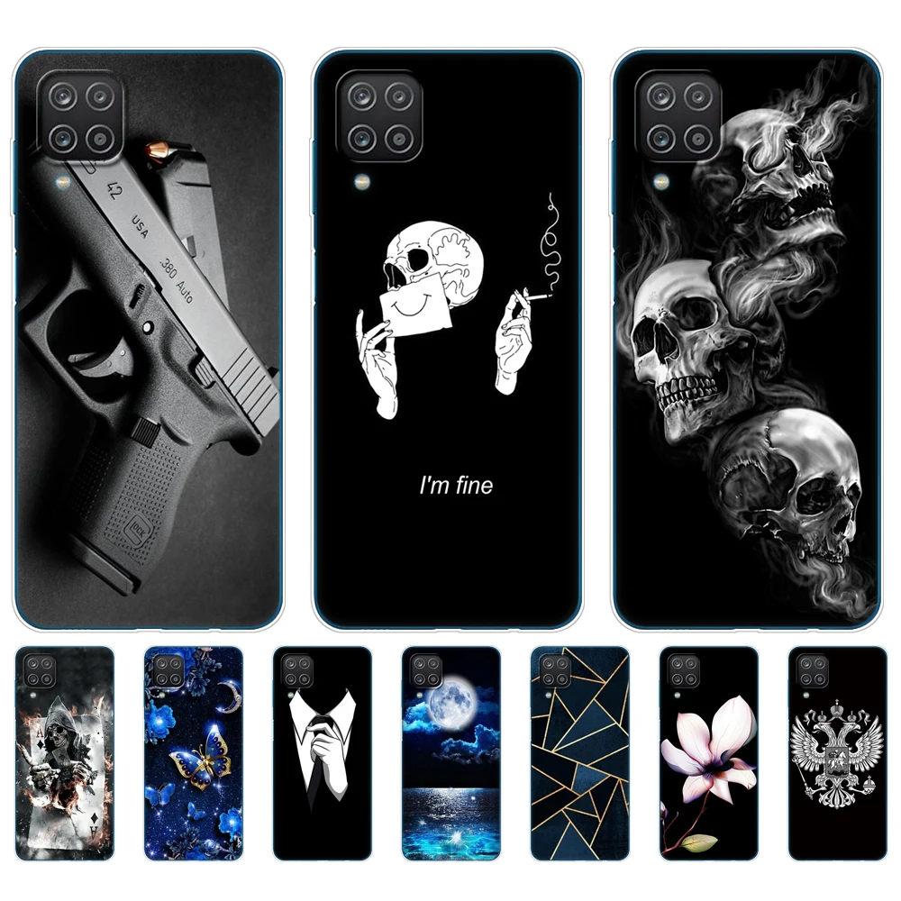 

For Samsung A12 Case Soft Silicon Tpu Back Phone Cover For Samsung Galaxy A12 GalaxyA12 A 12 SM-A125F a125 Bumper 6.5inch black