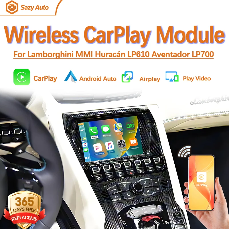Фото Автомобильный декодер Linux System Android Auto Wireless Apple CarPlay для Lamborghini MMI Hurancan LP610 Aventador LP700 2011-2018 №1