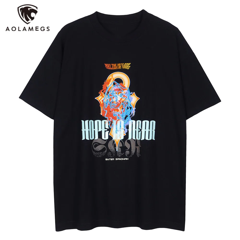 

Harajuku Oversized Men Tshirt Gothic Letter Mask Graphic Print T-shirt High Street Casual Tops Tees Hip Hop Streetwear Clothing