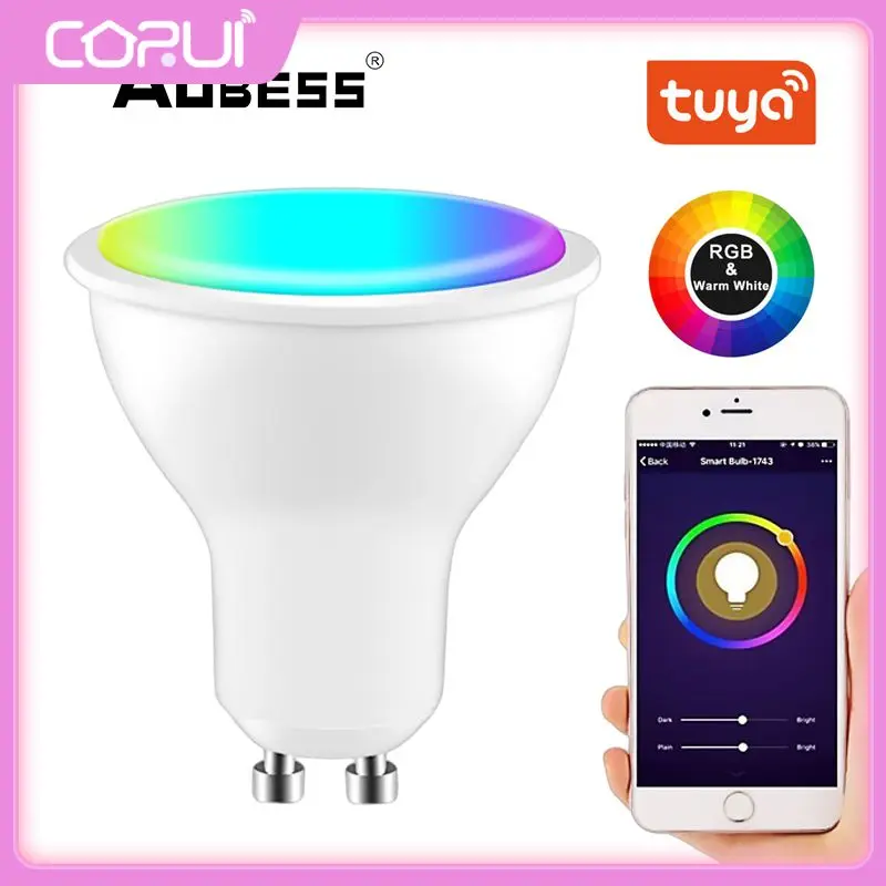 

Adjustable Brightness Wifi Smart Spotlight Diy Gu10 Light Bulb Timer Rgb Led Light Tuya Voice For Alexa Google Home 4w Dimmable