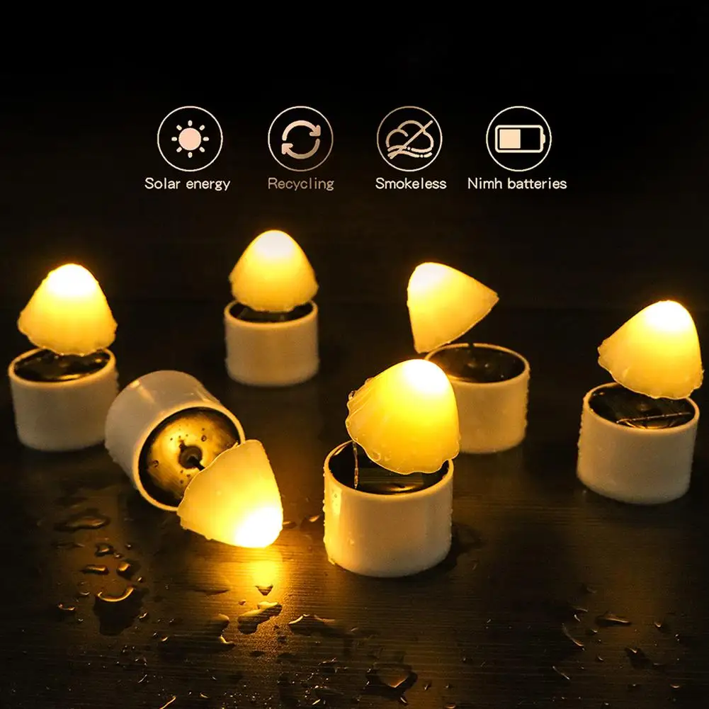 

6pcs Led Solar Mushroom Lights Waterproof Outdoor Fairy String Lights For Garden Yard Patio Decoration