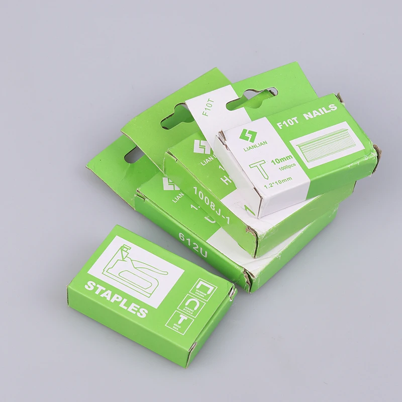 600/1000 шт. 8/10/12 мм инструмент для переплета скобы гвозди U дверь Т-образный степлер в