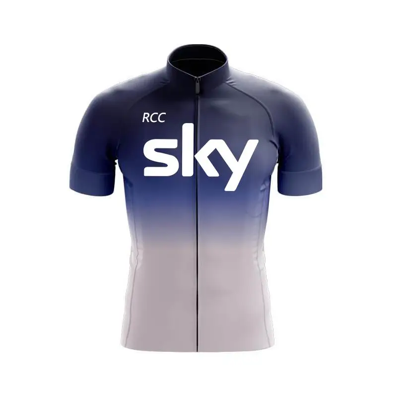 Мужская Быстросохнущая Велосипедная Майка RCC SKY 2024 С Полной Молнией MTB Mallot Ciclismo