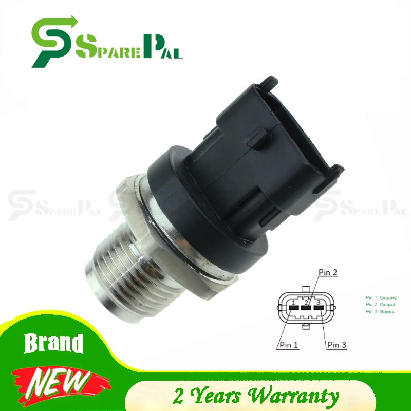 

0 281 002 863 Common Fuel Rail Pressure Sensor Regulator 1800 Bar 3963809 3949988 For 2003-2007 5.9L CUMMINS QSL9 ISLe Engine