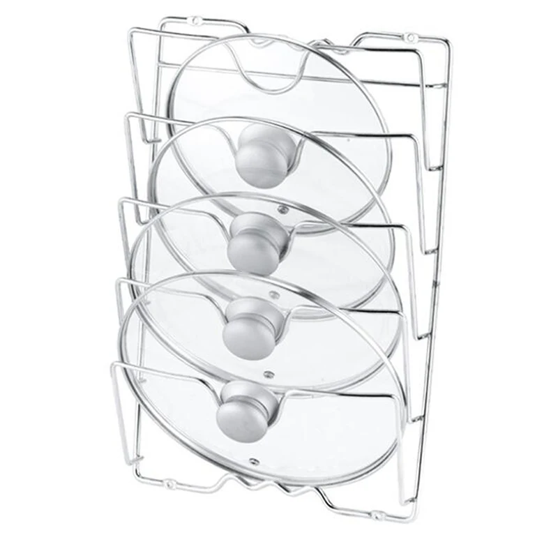 

Kitchen Organizer Rack Wall Hanging Pot Cover Rack Five-Layer Pot Lid Metal Rust-Free Multifunctional Rack Pot Lid Storage Rack