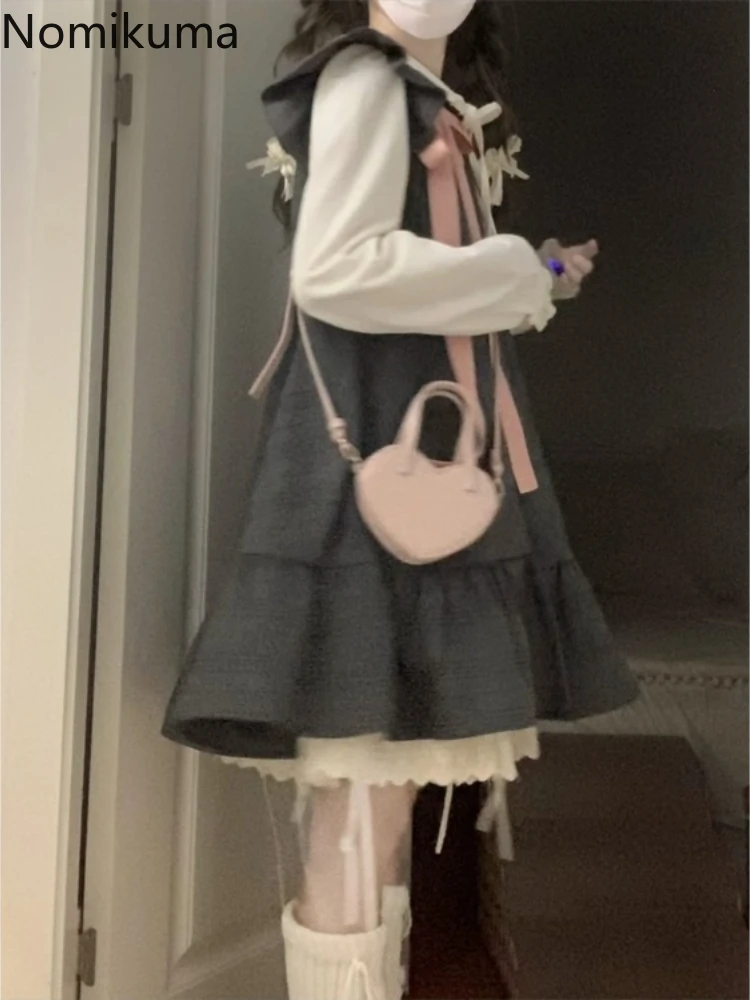 2024 женская одежда милые комплекты из 2 предметов платье трапециевидной формы с