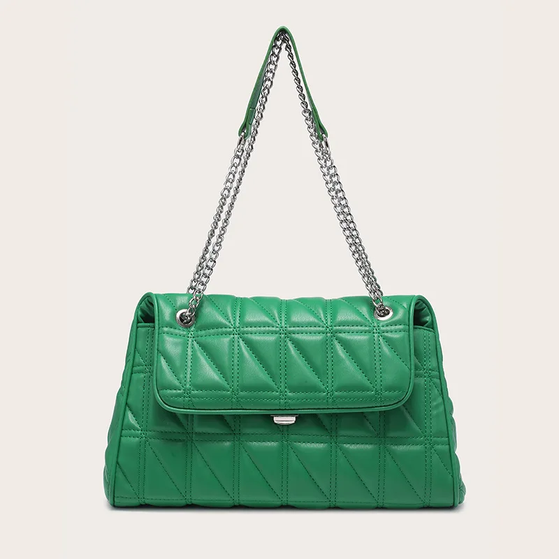 

JIOMAY Shoulder Bag Women Fashion 2022 Designer Handbags Ladies PU Leather Casual Diamond Lattice Quilted Flap Chain Square Bags