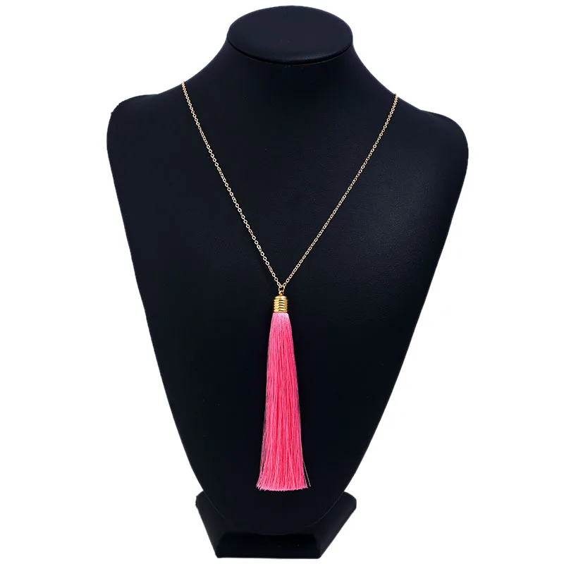 

Boho Necklace Ethnic Bohemian Tassel Colorful Collares Etnicos Collares Largos De Moda 2018 Collier Sautoir Long Lange Ketting