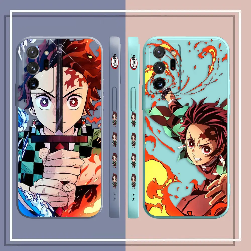 Case For Samsung Galaxy A90 A80 A70 A60 A50 A40 A30 A20S Note 20 M33 Pro Plus Lite Ultra 4G 5G Case  Anime Demon Slayer Tanjiro