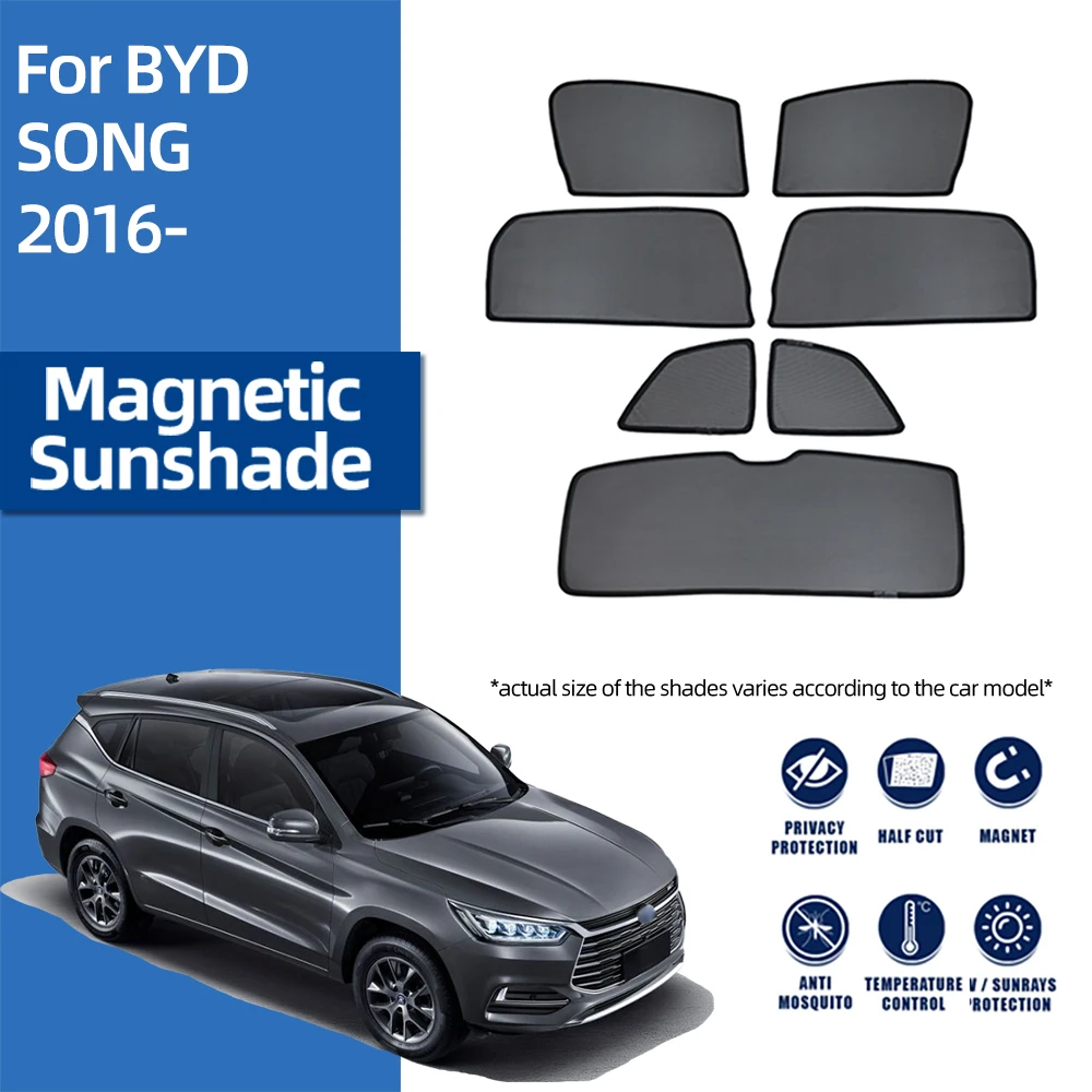 

Для BYD Song 2016-2021 автомобильный затеняющий блок УФ-Защита от солнца интерьер солнцезащитный козырек Магнитный солнцезащитный козырек защита ...