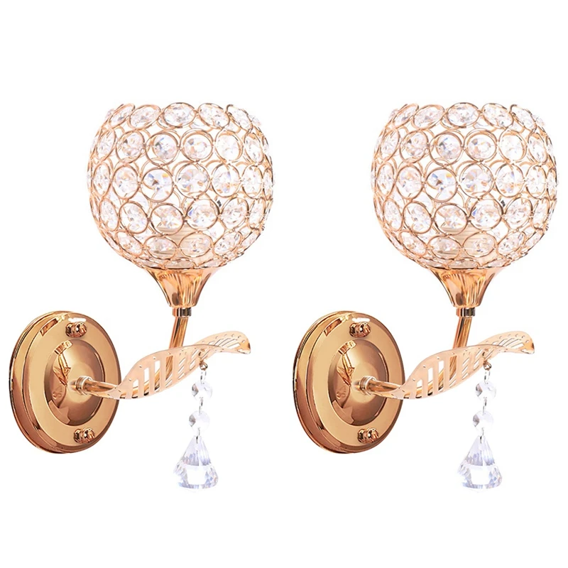 

2X Modern LED Crystal Wall Lamp Sconce Light Bulb Bedroom Bedside Hallway Lighting,1 Light E27
