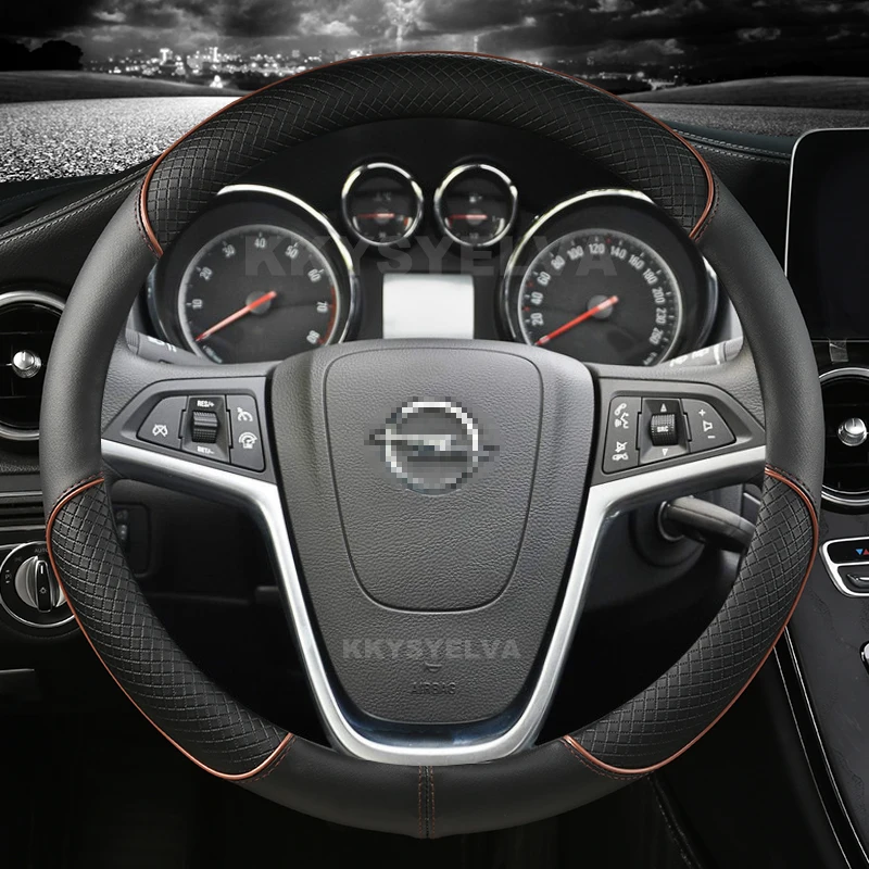 

Чехол на руль автомобиля из искусственной кожи для Opel Mokka 2013-2016 Opel Insignia 2009-2013 Astra J 2010-2015 Meriva, автоаксессуары