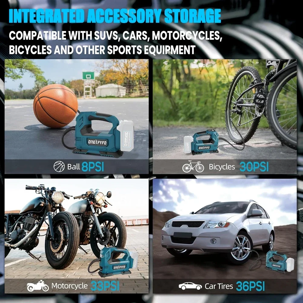 Портативный цифровой воздушный насос для накачивания шин
