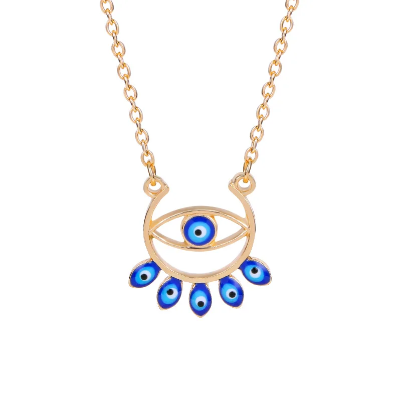 

Turkish Evil Eye Necklaces for Women Goth Vintage Devil Eye Pendant Choker Chain Necklace Stainless Steel Turkish Eye Jewelry