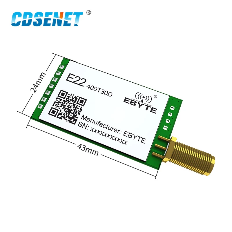 New LoRa Semtech SX1268 410.125~493.125MHz Rf Transceiver Module E22-400T30D 30dBm 1W Long Range UART DIP Serial Port Module