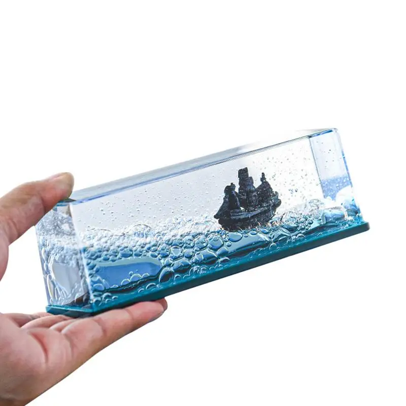 

Cruise Ship Decorations Fluid Cruise Ship That Never Sinks Model Desk Toy Fluid Drift Bottle Floating Acrylic Model Room Decor