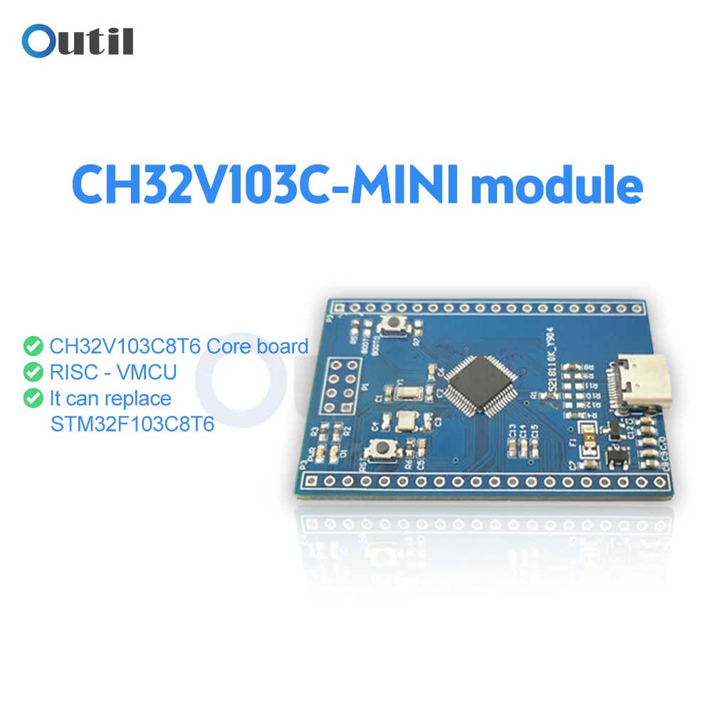 

32 bit microcontroller CH32V103C8T6 core board RISC-V MCU can replace STM32F103C8T6 for programmable controller motor drive