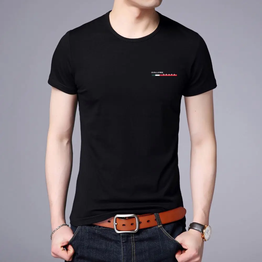 

COODRONY брендовая футболка Корейская футболка с круглым вырезом и короткими рукавами летняя Молодежная мужская одежда для среднего возраста Повседневные Удобные топы W5505