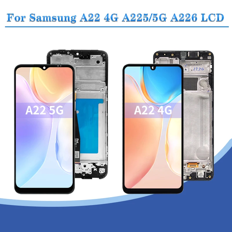 

A226 Display For Samsung Galaxy A22 5G Lcd Touch Screen Digitizer For Samsung A22 4G Lcd A225 Assembly With Tools Brand New