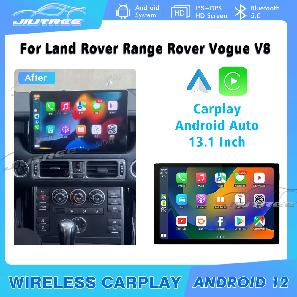 

Автомагнитола 13,1 дюйма, Android 12, для Range Rover Vogue L322 V8 2002 2003-2012 Tesla Style Carplay, мультимедийный плеер с GPS-навигацией