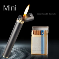 cylindrical cigarette lighter creative grinding wheel flame lighter