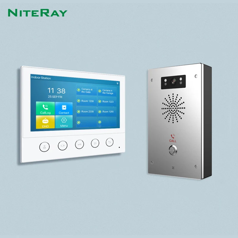 Система видеодомофона NiteRay SIP 7 дюймов Wi-Fi сенсорный экран поддержка ночного