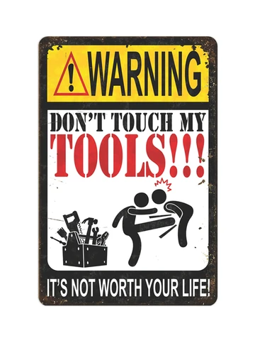 Y342 # креативное предупреждение, не прикасайтесь к моим инструментам! Автомобильные наклейки, украшение для автомобиля
