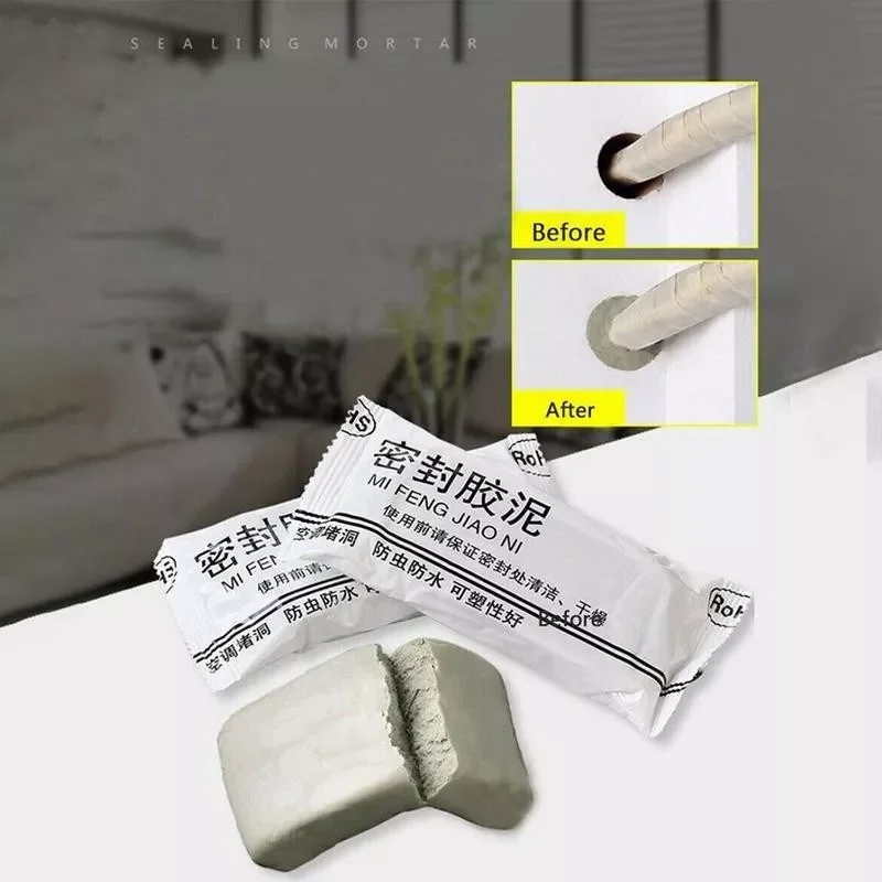 

NEW Sealing Paste Wall Hole Sealing Glue Home Sealant for Sewer Pipes Air Conditioner Waterproof Durable White Mending Sealer