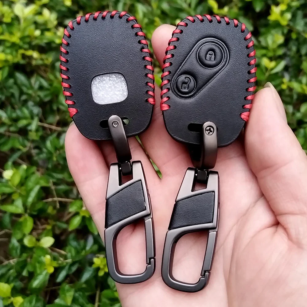 Кожаный чехол для автомобильного ключа с 2 кнопками пульт дистанционного