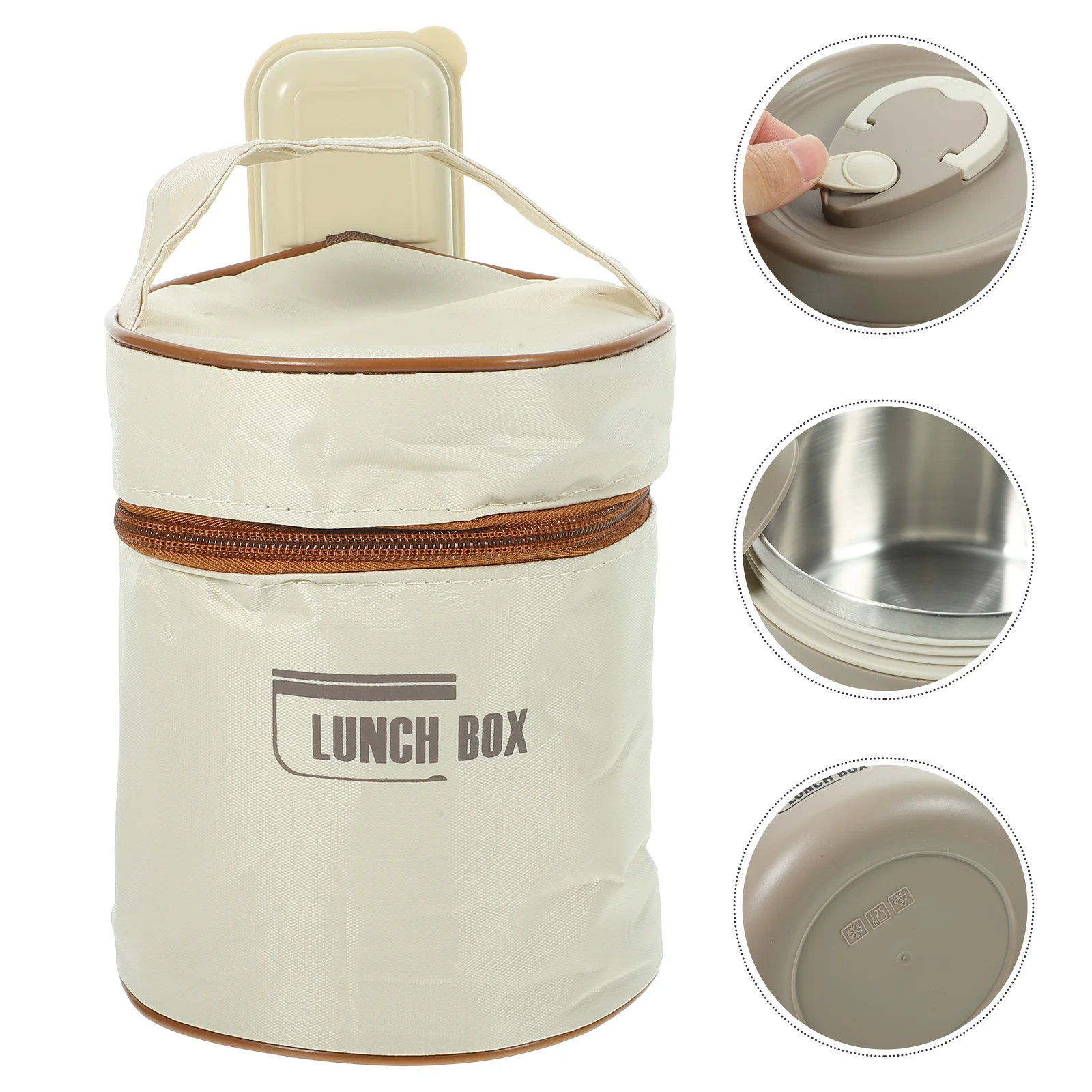 

Food Bowl Lunch Box Insulated Serving with Lid Round Container Ramen Soup Bowls Lids Noddle Student