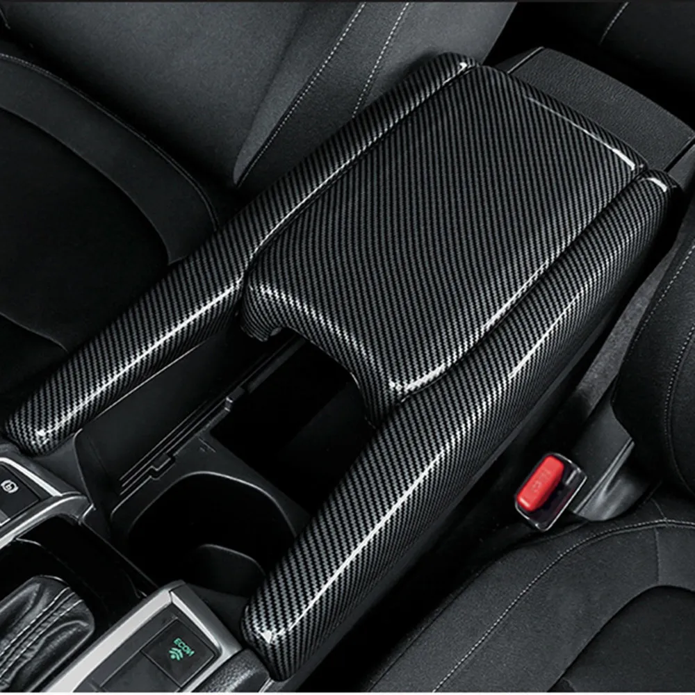 

Armrest Box Protective Covers Carbon Fiber Car Central Armrest Decorative Modification For Honda Civic 10Th 2016 2017 2018 2019
