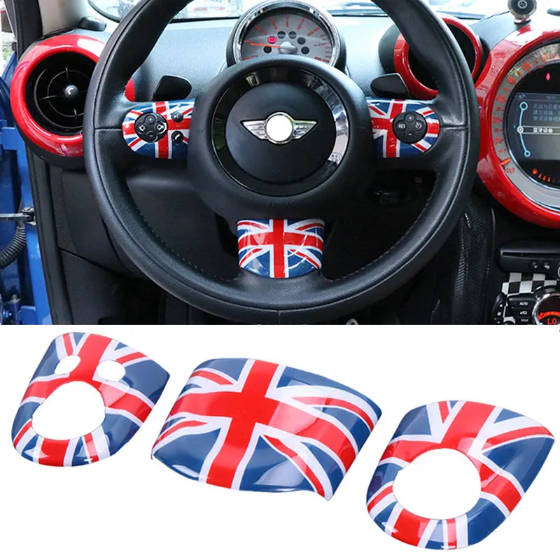 

For Mini Cooper Steering Wheel Cover Interior Decoration Accessories Stickers for R55 R56 R57 R58 R59 R60 JCW Clubman Countryman