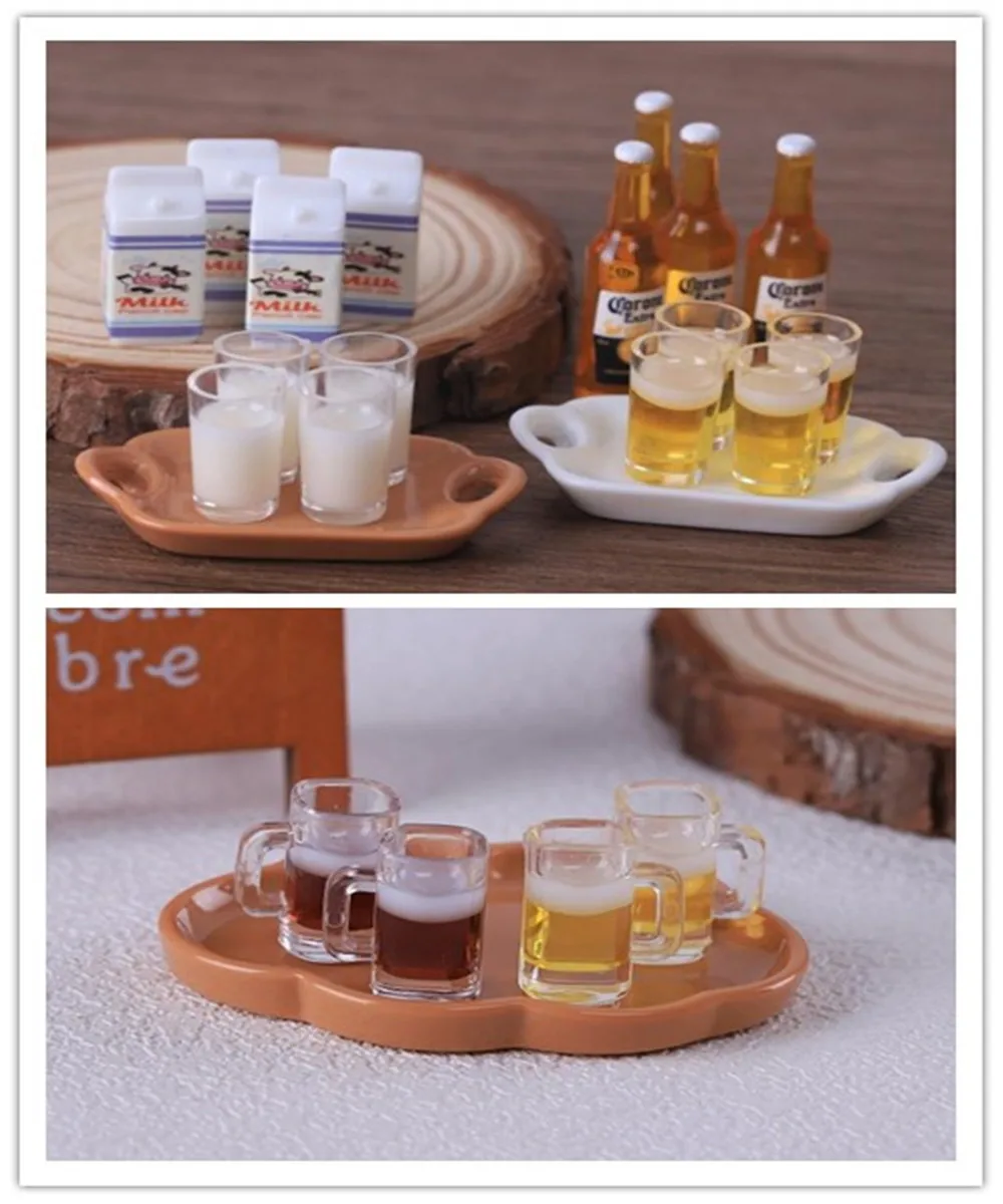 100 шт. мини-пивная чашка картонная коробка для молока модель кукольного дома