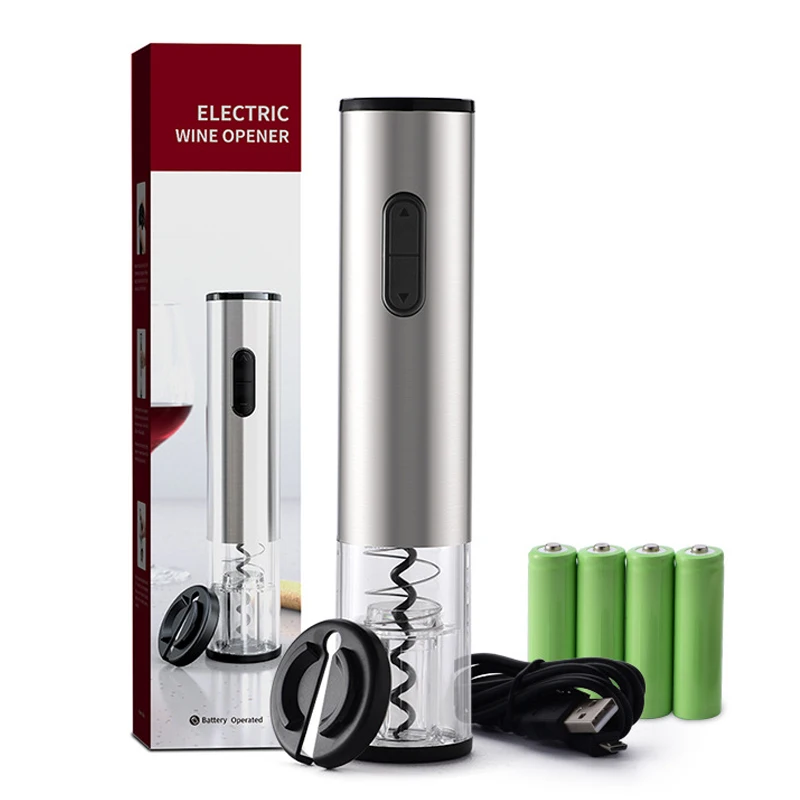

Electric Wine Opener Automatic Wine Bottle Opener Corkscrew USB Wine Opener With Foil Cutter Rechargeable Battery