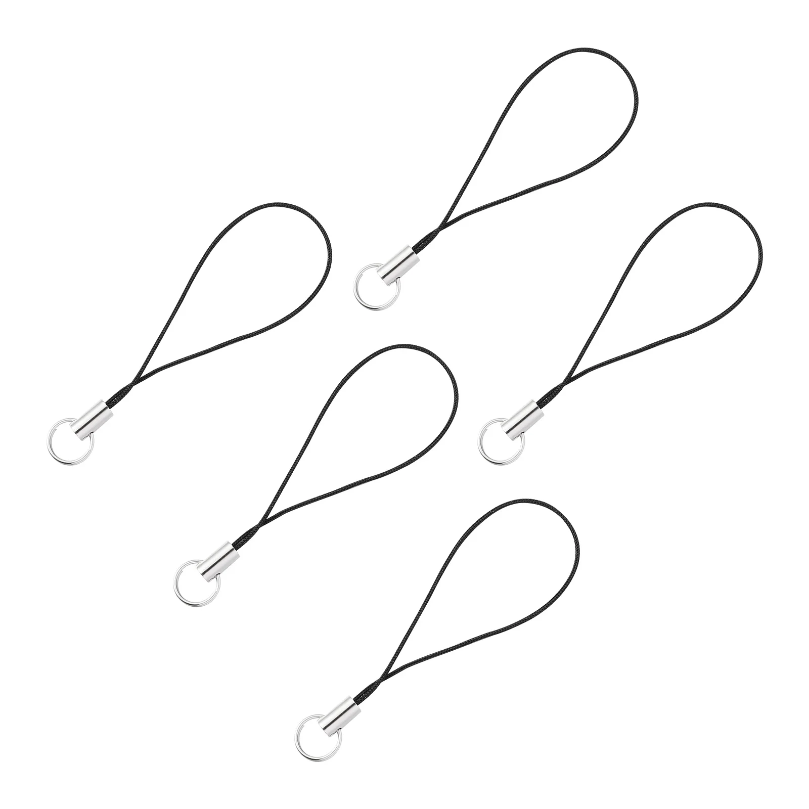 

100Pcs Keychain Clasps Lanyard Wrist Strap Charm Cord Lanyard Straps Lanyard