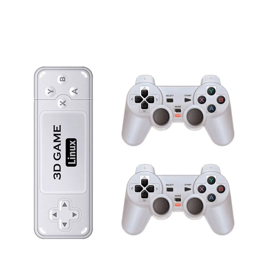 

Video Game Console 128G Built-in 10000 Games Retro handheld Game Console Wireless Controller Game Stick For PS1/ Kid Xmas Gif