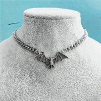 fashion trend handmade bat necklace mens and womens jewelry accessories creative horror necklace pendant new products