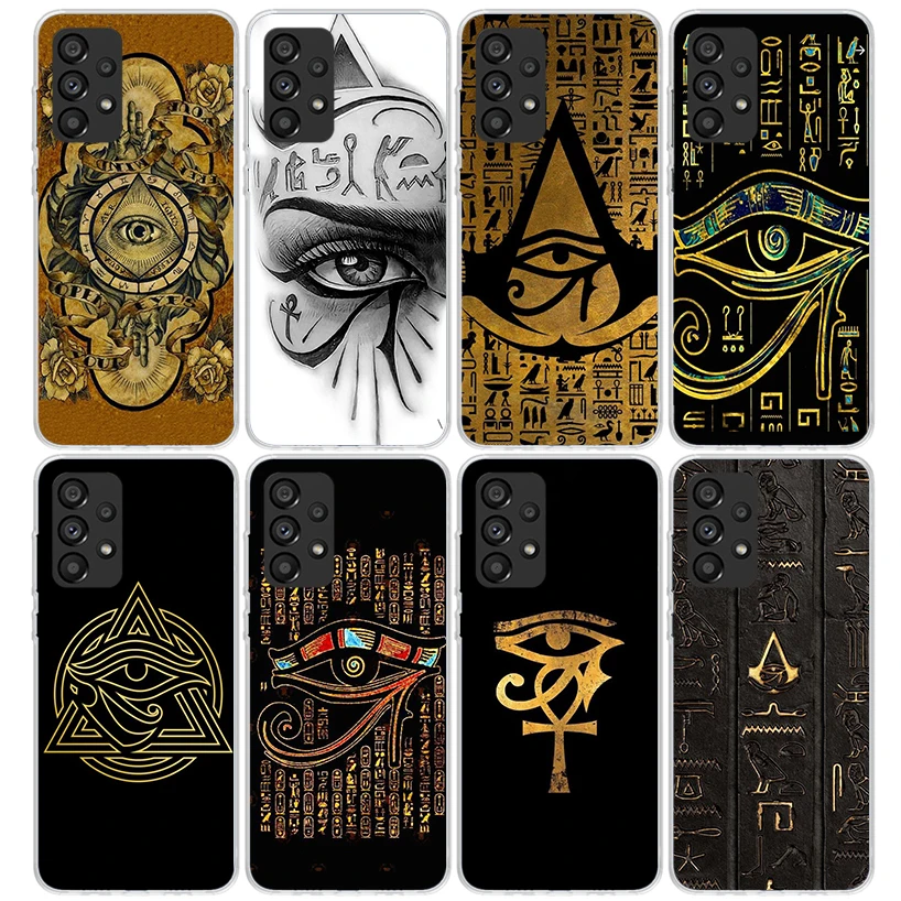 Sacred Eye of Horus Egypt Fresco Phone Case for Samsung Galaxy A15 A25 A35 A55 A14 A24 A34 A54 A13 A23 A33 A53 A12 A22 A32 A52 A
